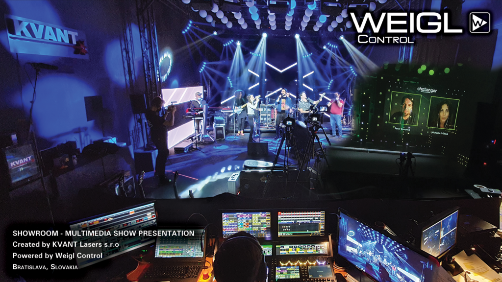 Entertainment powered by Weigl Control - Showroom - multimedia Show presentation - Showroom - KVANT Lasers