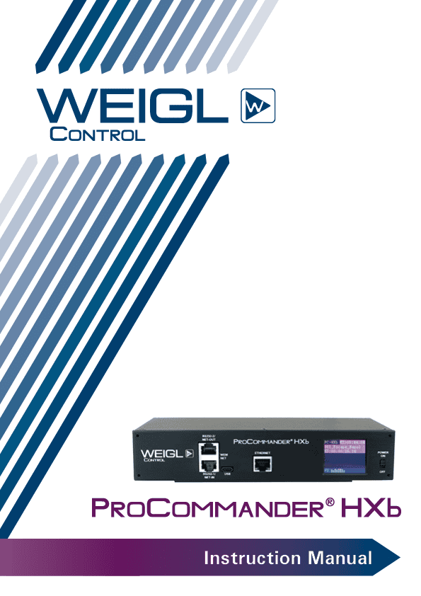 WEIGL ProCommander HXb InstructionManual